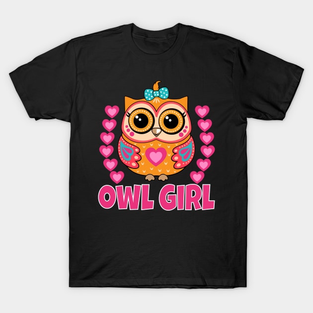 Cute Owl Girl T-Shirt by Work Memes